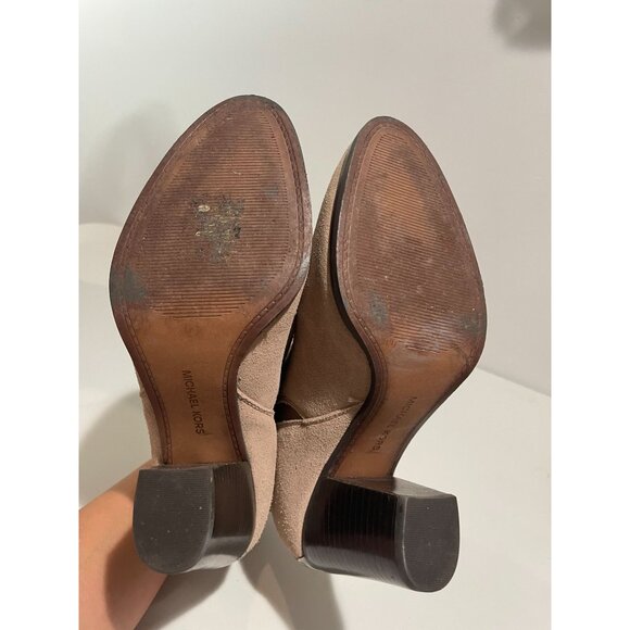 Michael Kors Womens Suede Ankle Booties Size 6.5M Tan - Picture 7 of 12